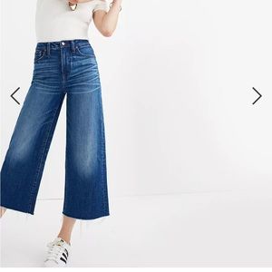 Madewell Wide Leg Cropped Boho Jeans